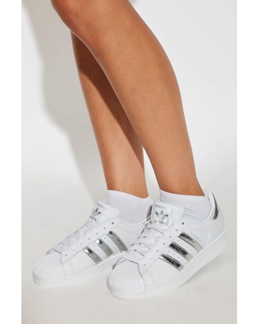 Adidas Originals White Sports Shoes 'Superstar Ii'