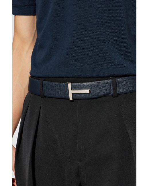 Tom Ford Black Double-Sided Belt for men