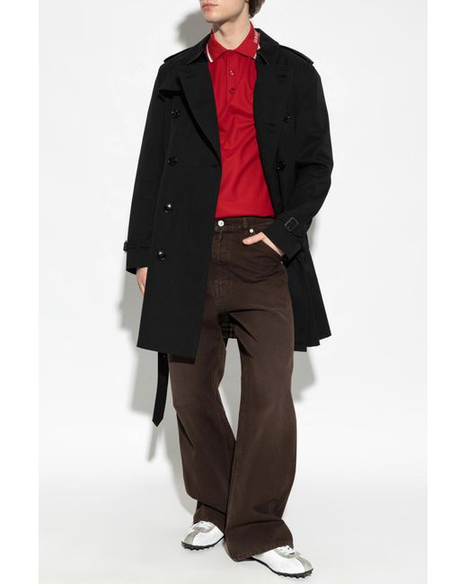 Burberry Red Polo 'Evan Cuff' for men