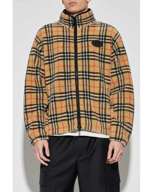 Burberry Brown Jacket With A Distinctive Check Pattern for men