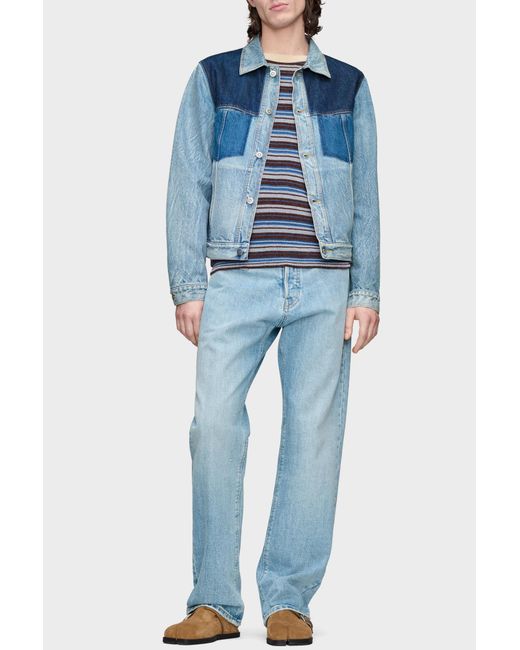 Maison Margiela Blue Denim Jacket With A 'Vintage' Effect for men