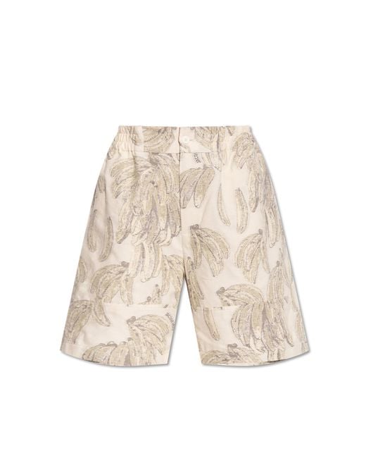 Jacquemus Natural Patterned Shorts
