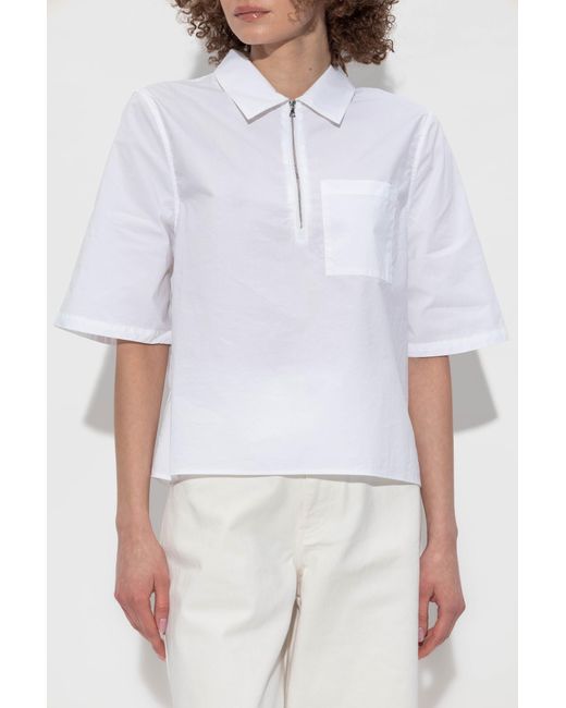 Officine Generale White Shirt With Pocket