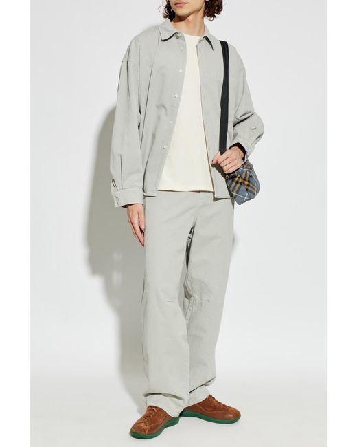 American Vintage Gray Cotton Trousers for men