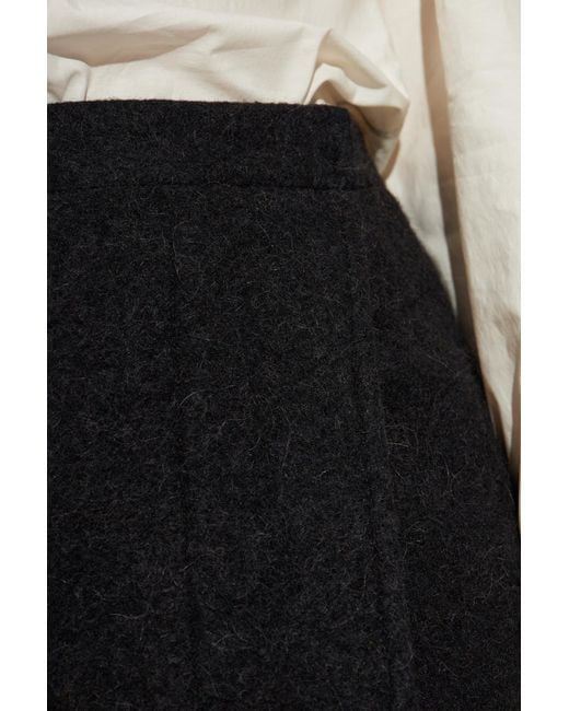 Lemaire Black Short Skirt With Wrap Fastening