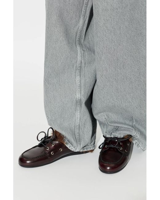 POSA Red 'Boat' Mules Type 'Loafers'