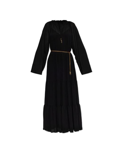 MICHAEL Michael Kors Black Dress With Decorative Chain