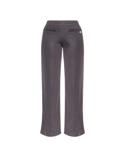 Courreges Blue Sweatpants With Seam Detailing On The Legs