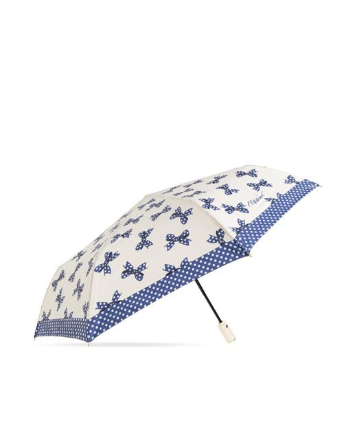 Moschino Natural Folding Umbrella With Print