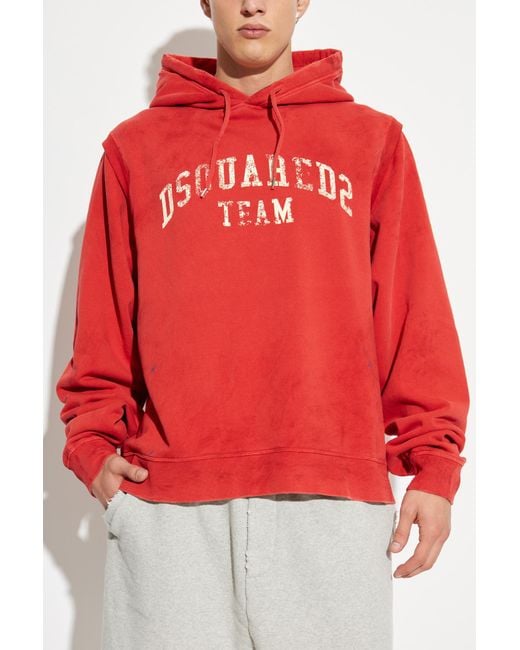 DSquared² Red Hoodies for men