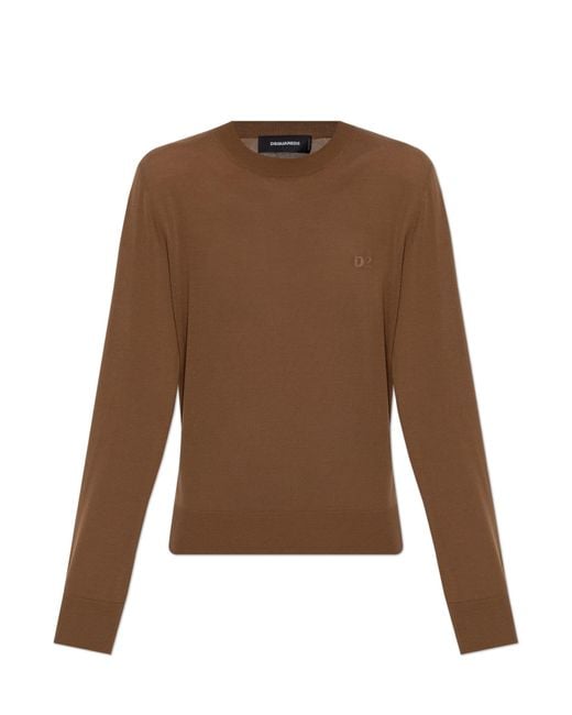 DSquared² Brown Wool Sweater