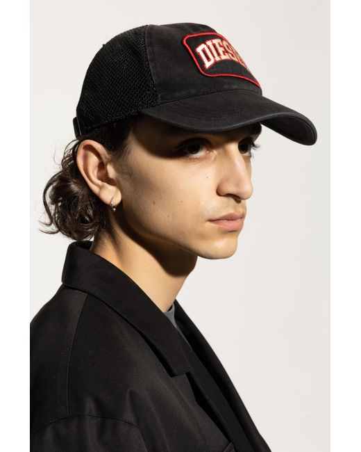 DIESEL Red Baseball Cap for men