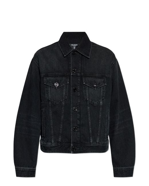 Balmain Black Denim Jacket for men