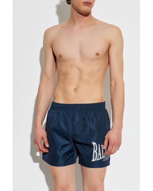 Balmain Blue Swim Shorts for men