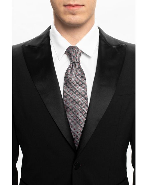 Etro Gray Silk Tie for men
