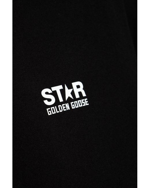 Golden Goose Deluxe Brand Black T-shirt With Logo, for men