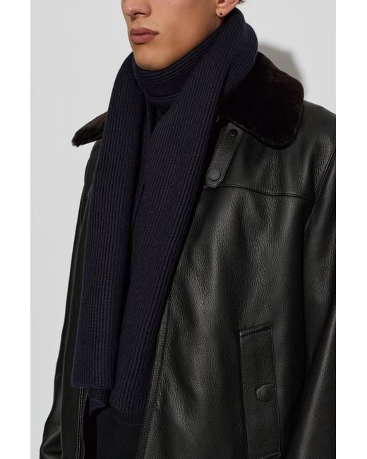 Brioni Black Wool Scarf for men
