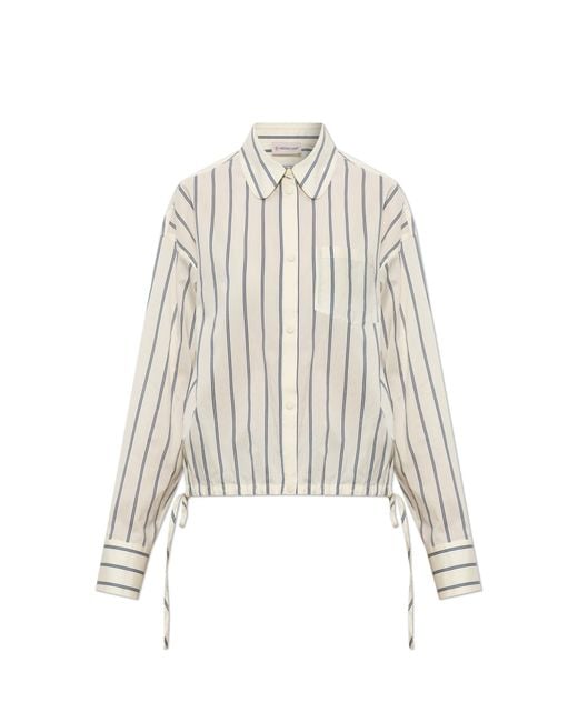 Moncler White Striped Shirt