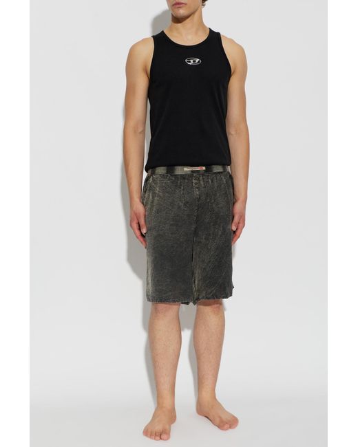 DIESEL Gray 'Jago-Dnm' Shorts for men