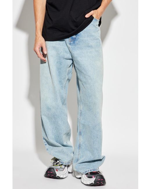Balenciaga Blue Wide-Leg Jeans