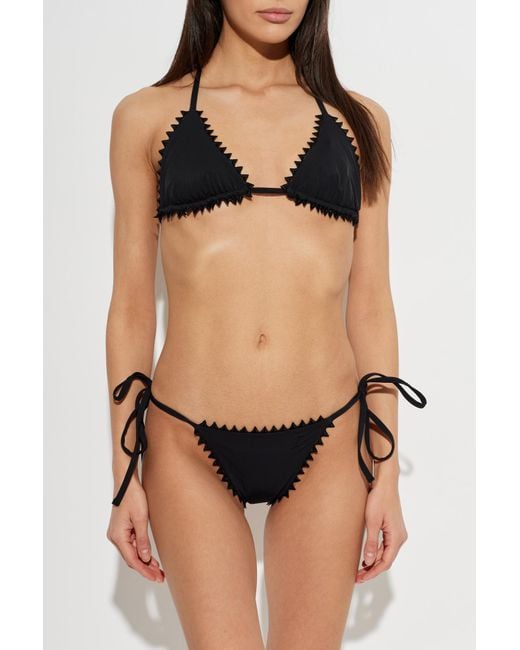 Jacquemus Black Bikini Top 'Picot'