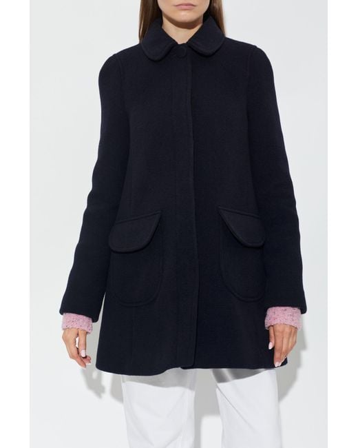 Moschino Blue Wool Coat