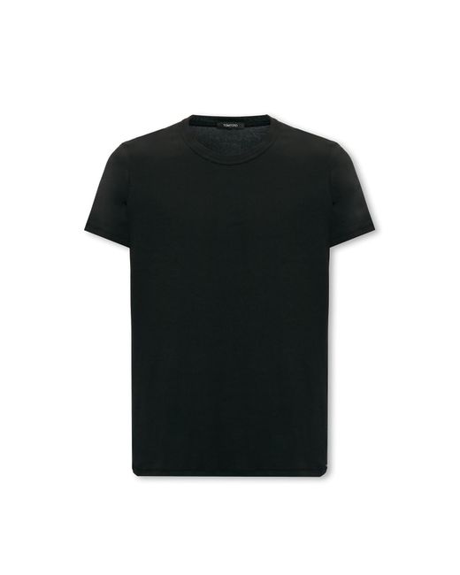 Tom Ford Black Cotton T-Shirt for men