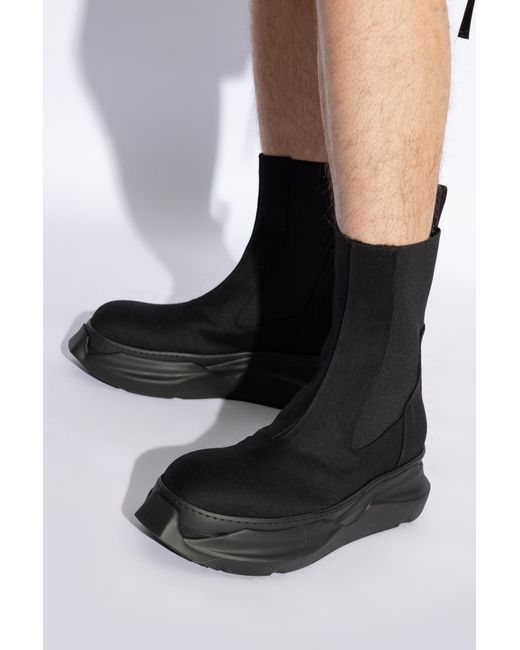 Rick Owens Black ‘Beatle Abstract’ Chelsea Boots for men