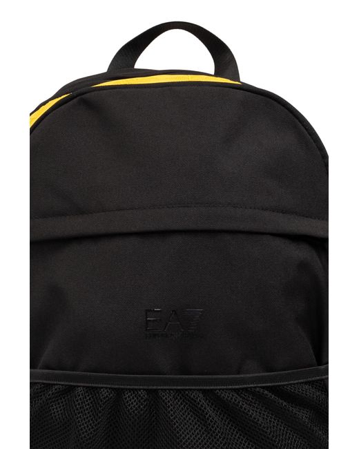 EA7 Black The 'Sustainability' Collection Backpack for men