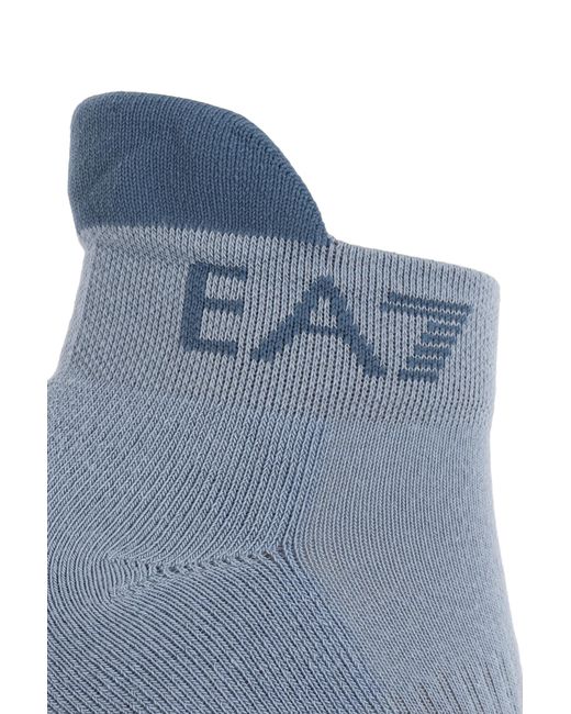 EA7 Blue Socks With Logo