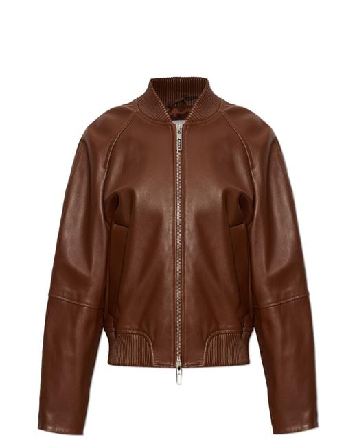Sportmax Brown 'Amour' Leather Jacket
