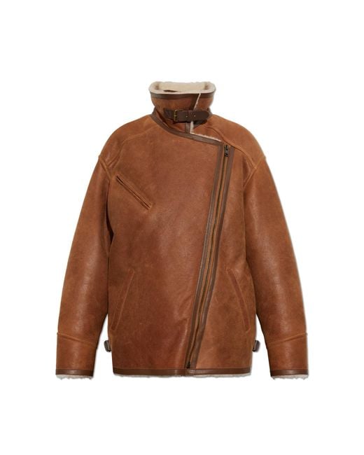 Isabel Marant Brown Shearling Coat "Adelina"