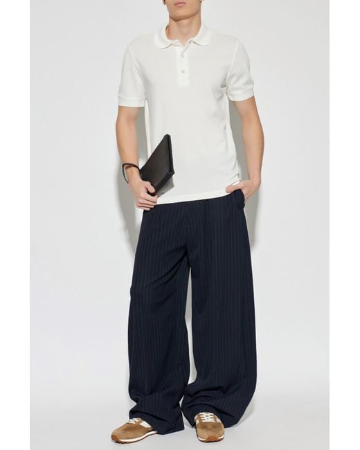 Tom Ford White Short-Sleeve Polo for men