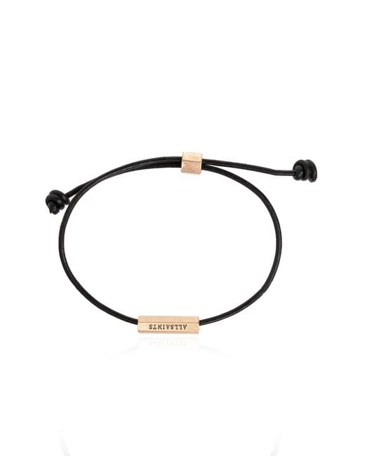 AllSaints Black Adjustable Bracelet