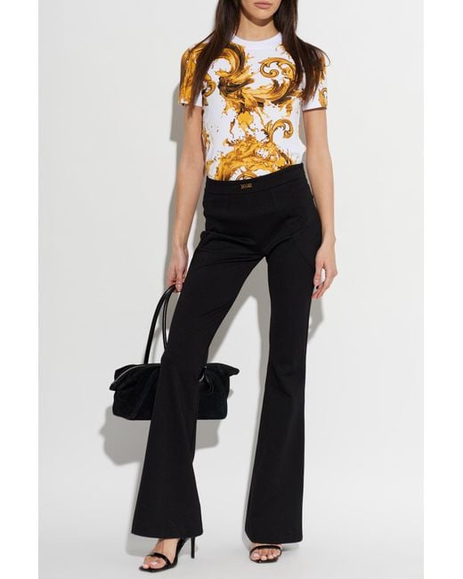Versace Jeans Couture Metallic T-Shirt With 'Barocco' Pattern