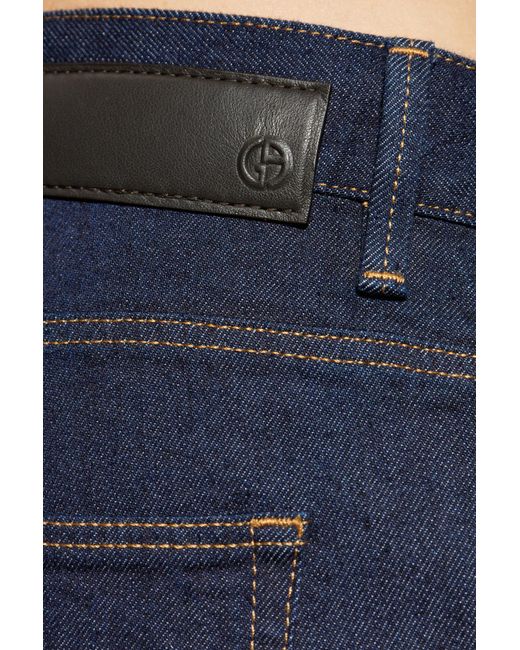 Giorgio Armani Blue Jeans With Logo for men