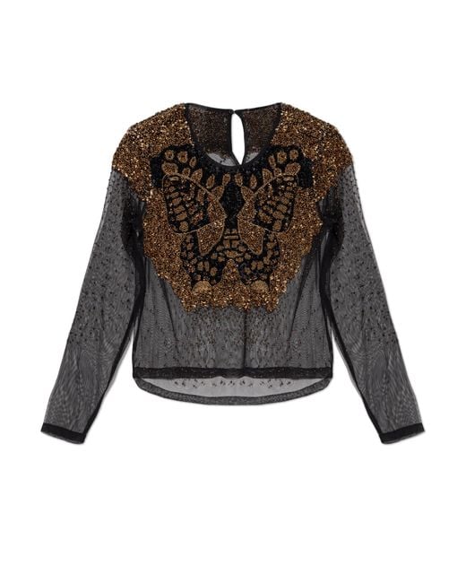 AllSaints Black Top "Greta"