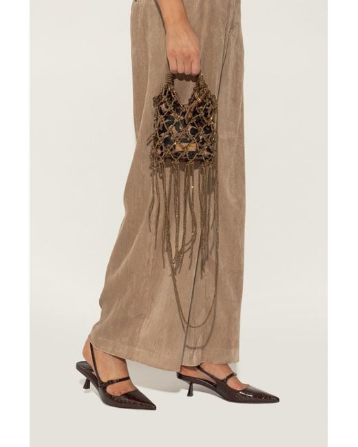 Kurt Geiger Metallic Shoulder Bag 'Macrame Mini'