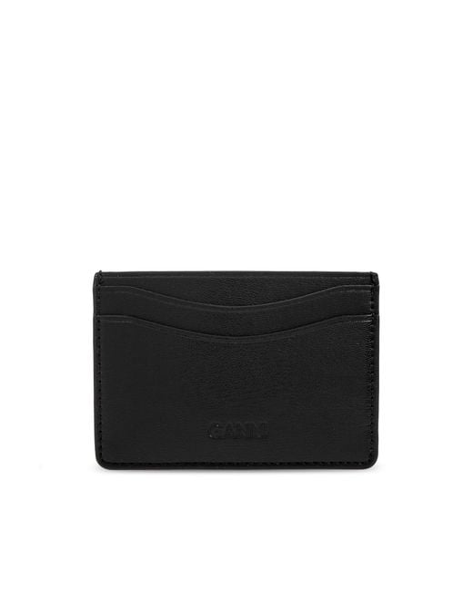 Ganni Black Card Case With Apps