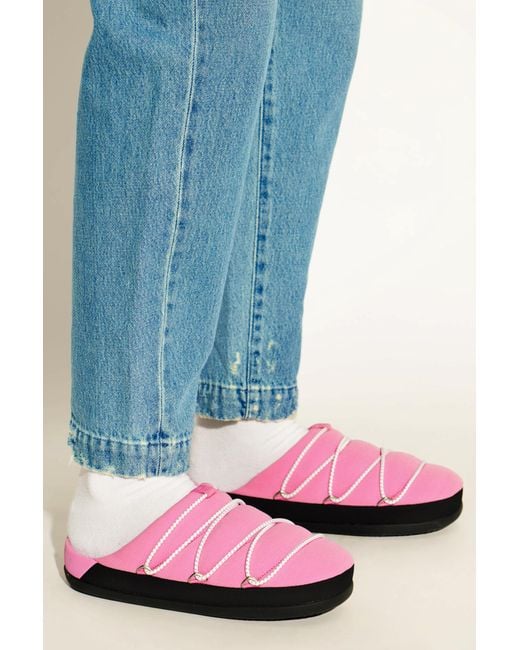 Moon Boot Pink “Mb Soft Slipper” Shoes