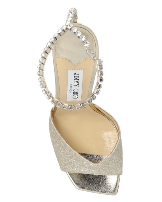 Jimmy Choo White High-heeled Sandals 'saeda',