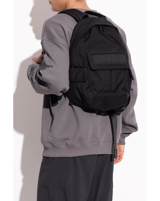 Y-3 Gray Backpack With Logo