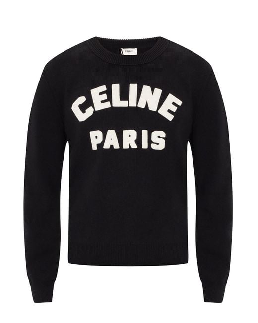 Céline Black Sweater With Logo for men