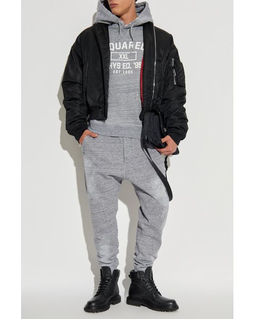 DSquared² Gray Sweatshirt With Print for men