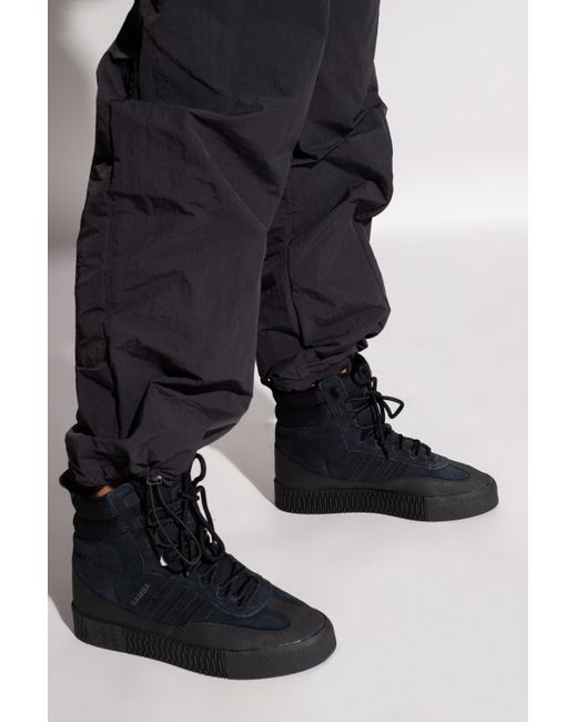 adidas Originals Suede 'samba Boot' High-top Sneakers in Black | Lyst