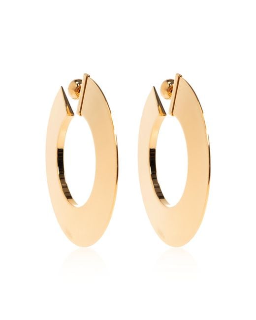Alaïa Metallic Earrings With Logo
