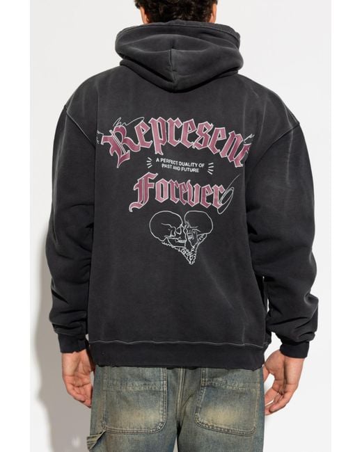 Represent Black Hoodie for men