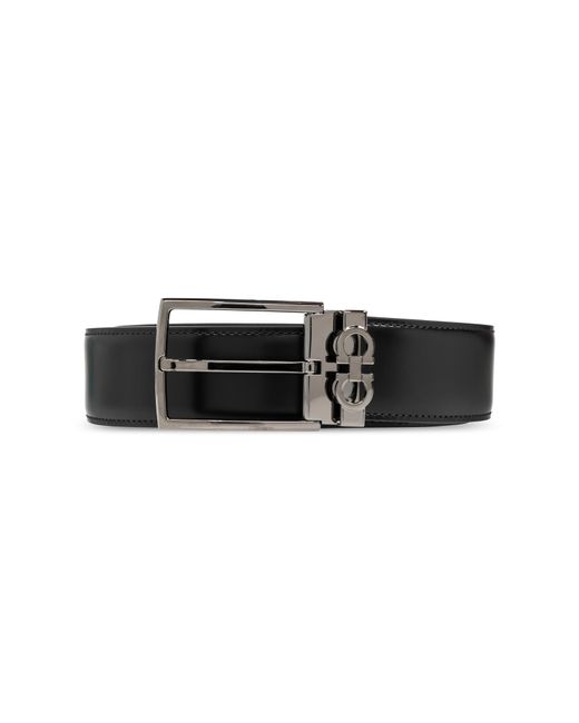 Ferragamo Black Double-Sided Belt for men