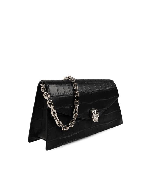 McQueen Black 'Skull Mini' Bag