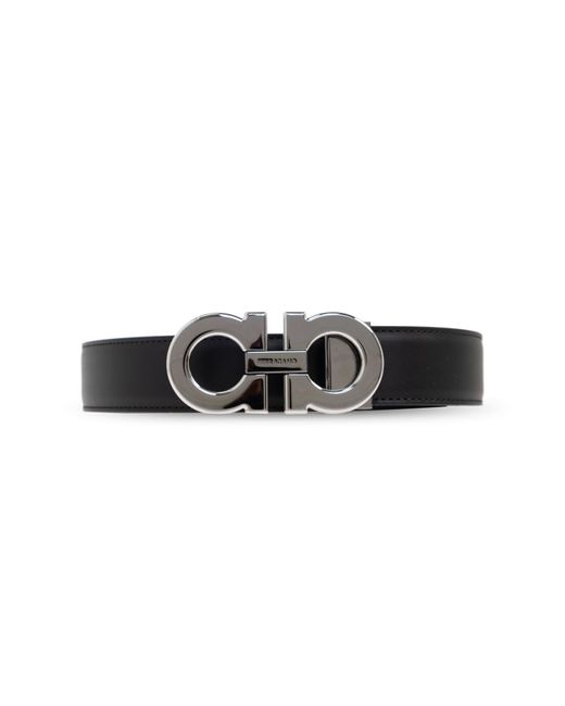 Ferragamo Black Double-Sided Belt for men
